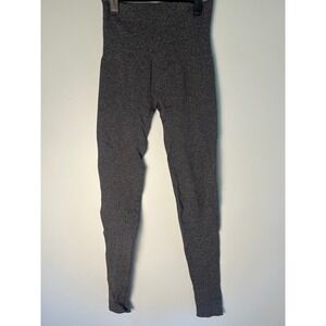 Assets by Sara Blakely Stirrup Leggings Wm S Gray Marl High Waist Seamless Shape